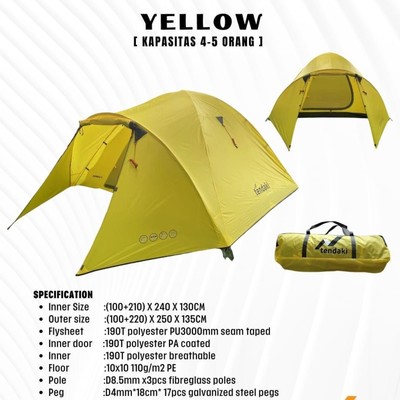 Tenda Camping Borneo 4 Tendaki MLS Kapasitas 4 orang